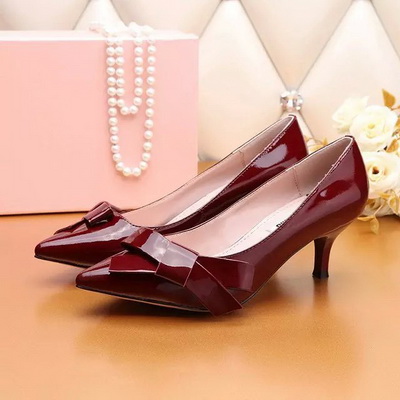 MIUMIU Shallow mouth kitten heel Shoes Women--008